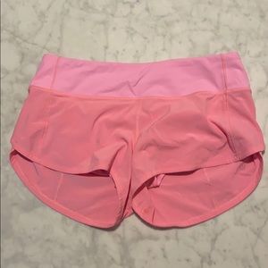 Pink lululemon shorts